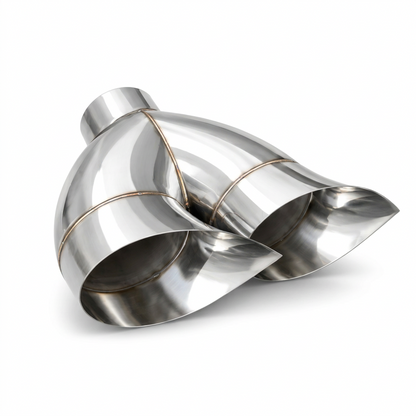 Dual Tear Drop Exhaust Tip